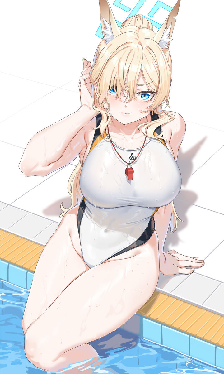 This is a pixiv picture whose title is 尾刃カンナ(水着).