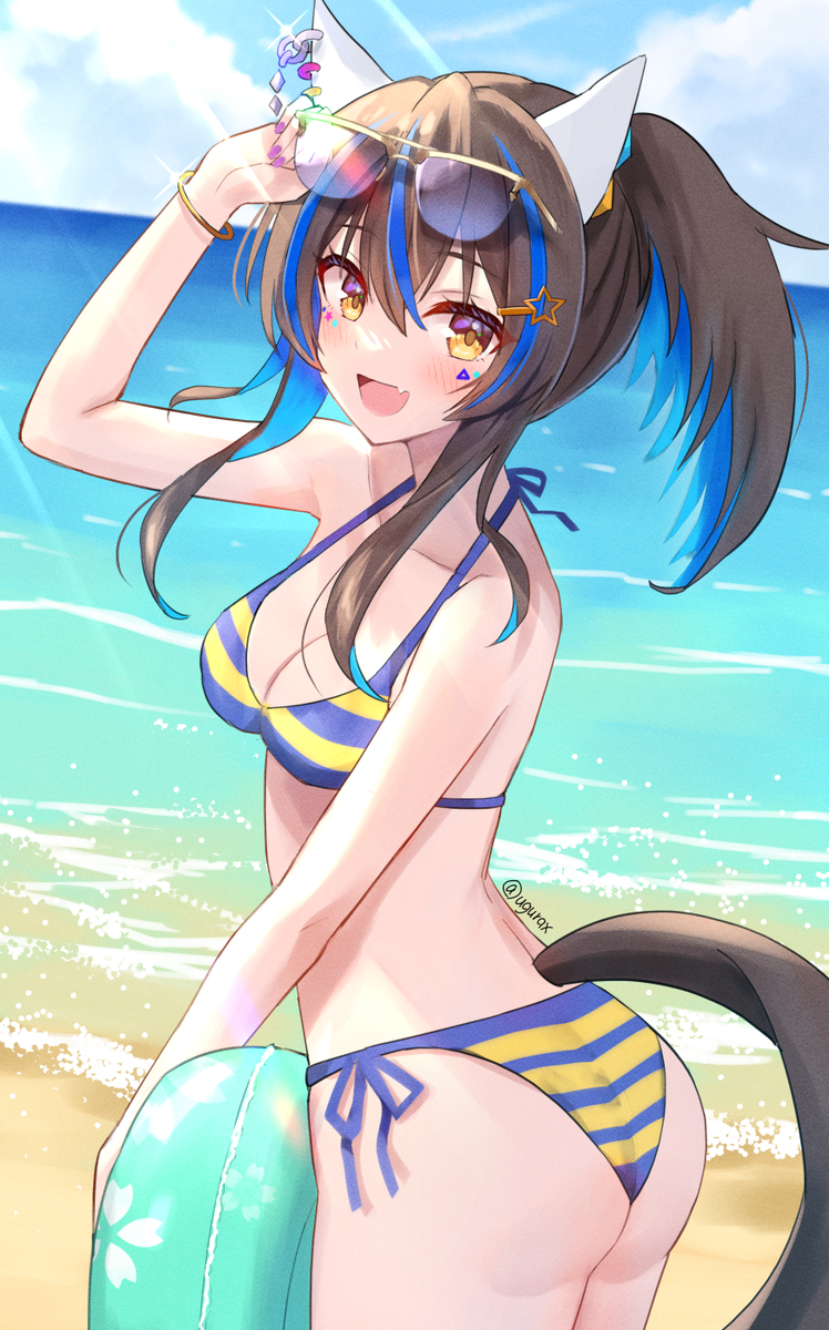 This is a pixiv picture whose title is 海パリピ.