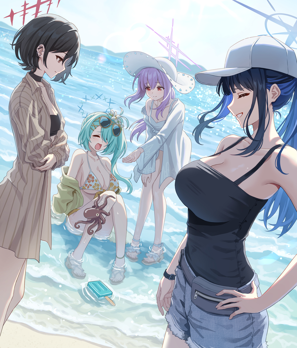 This is a pixiv picture whose title is 初めての海.