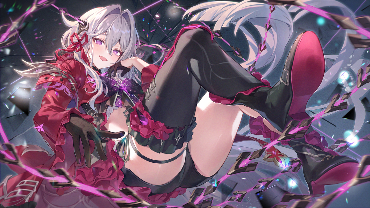 This is a pixiv picture whose title is 【崩壊3rd】 享楽の狂宴・誘影（セルマ）.