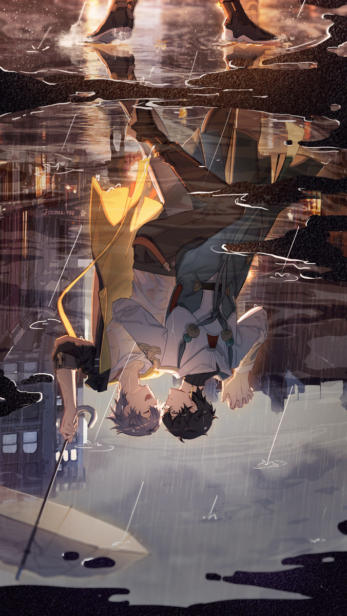 This is a pixiv picture whose title is 丹穹～Dancing in the rain.