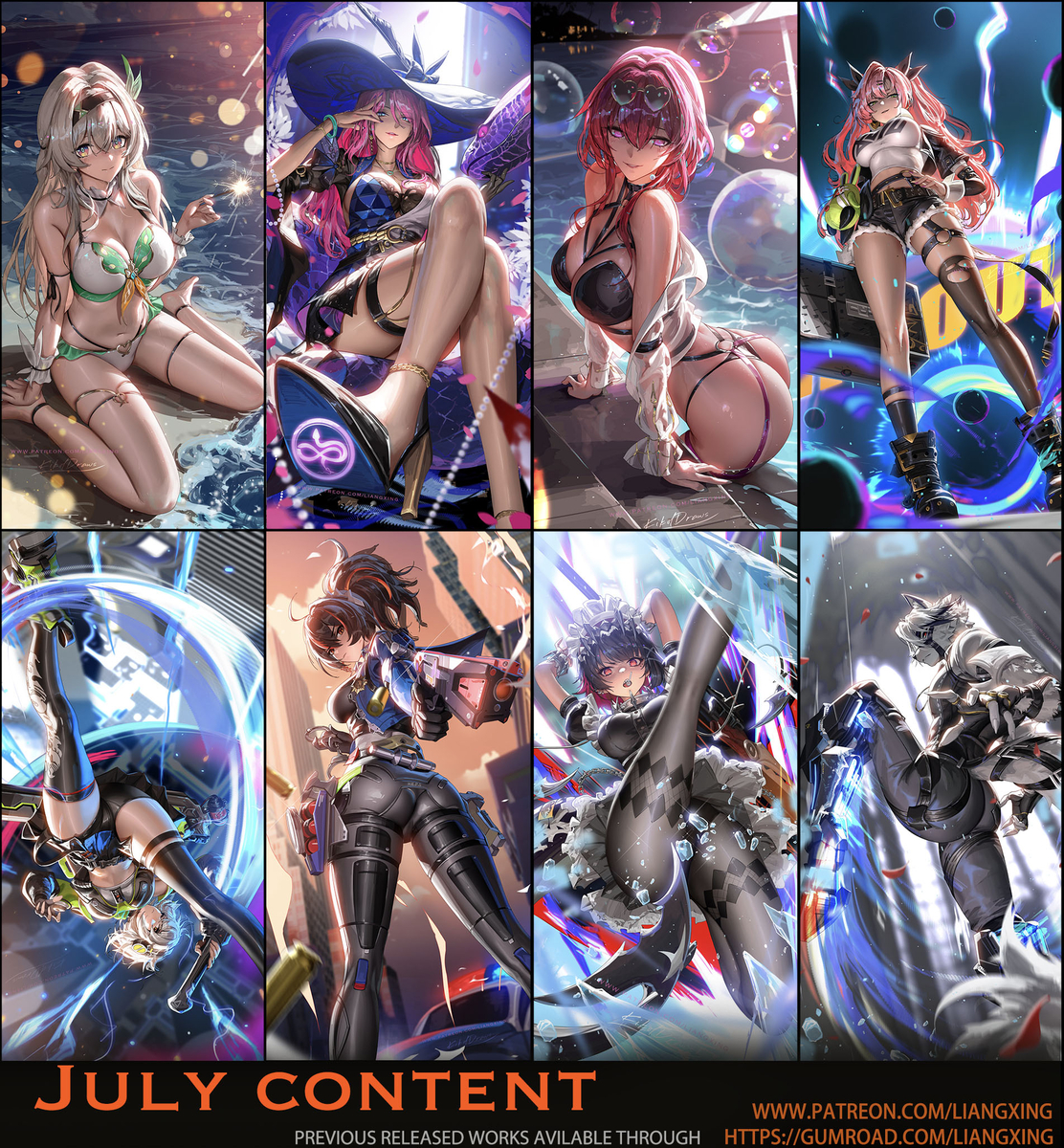 This is a pixiv picture whose title is 2024 July Content.