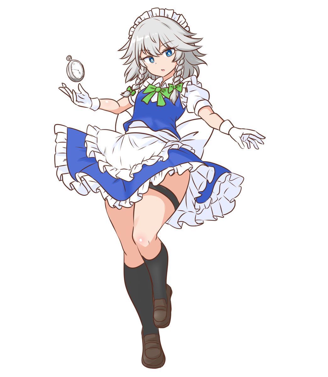 This is a pixiv picture whose title is 咲夜さん.