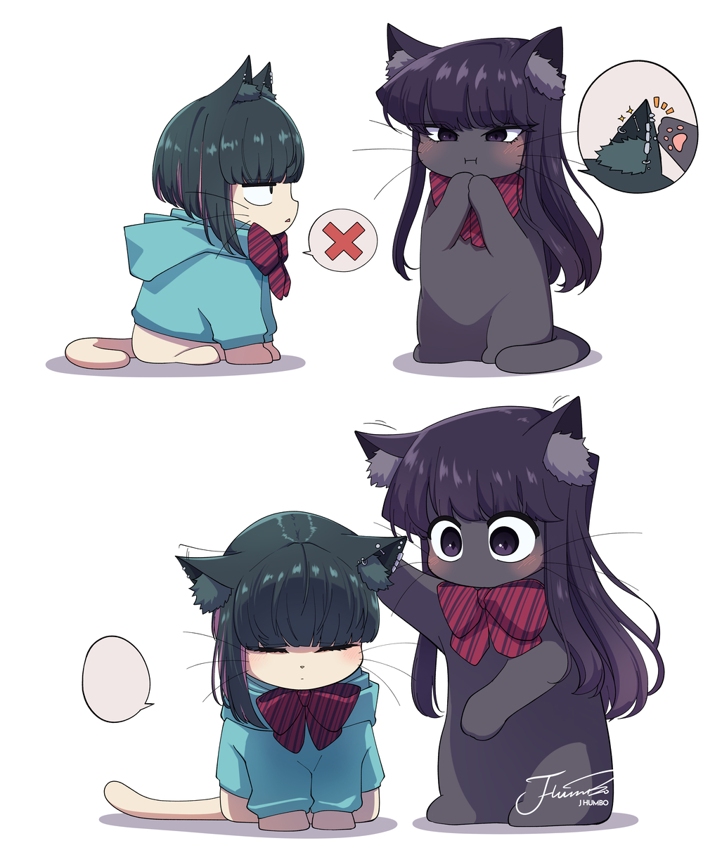 This is a pixiv picture whose title is 🐱🚫🐱💭.