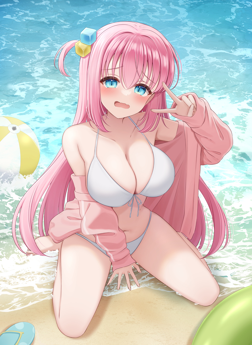 This is a pixiv picture whose title is ぼっちちゃん脱がせてみた.