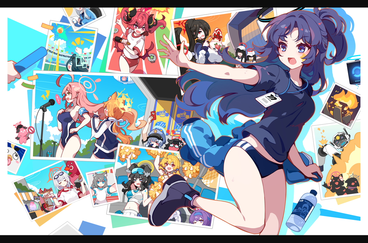 This is a pixiv picture whose title is GO GO ！！キヴォトス！！.