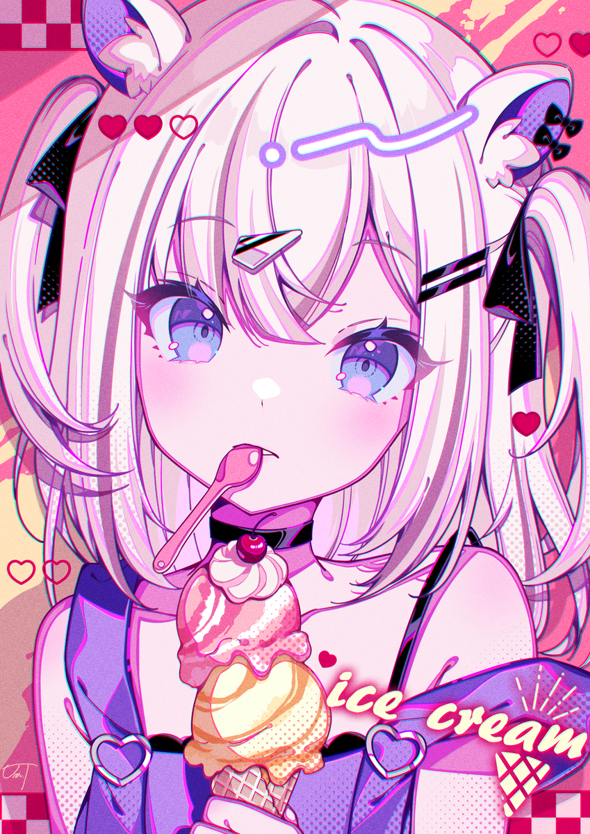 This is a pixiv picture whose title is caramel＆strawberry.