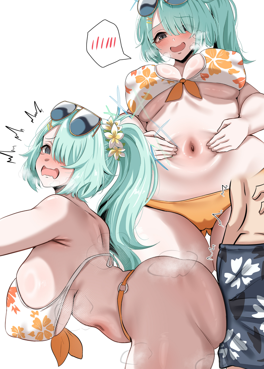 This is a pixiv picture whose title is 水着ヒヨリ.