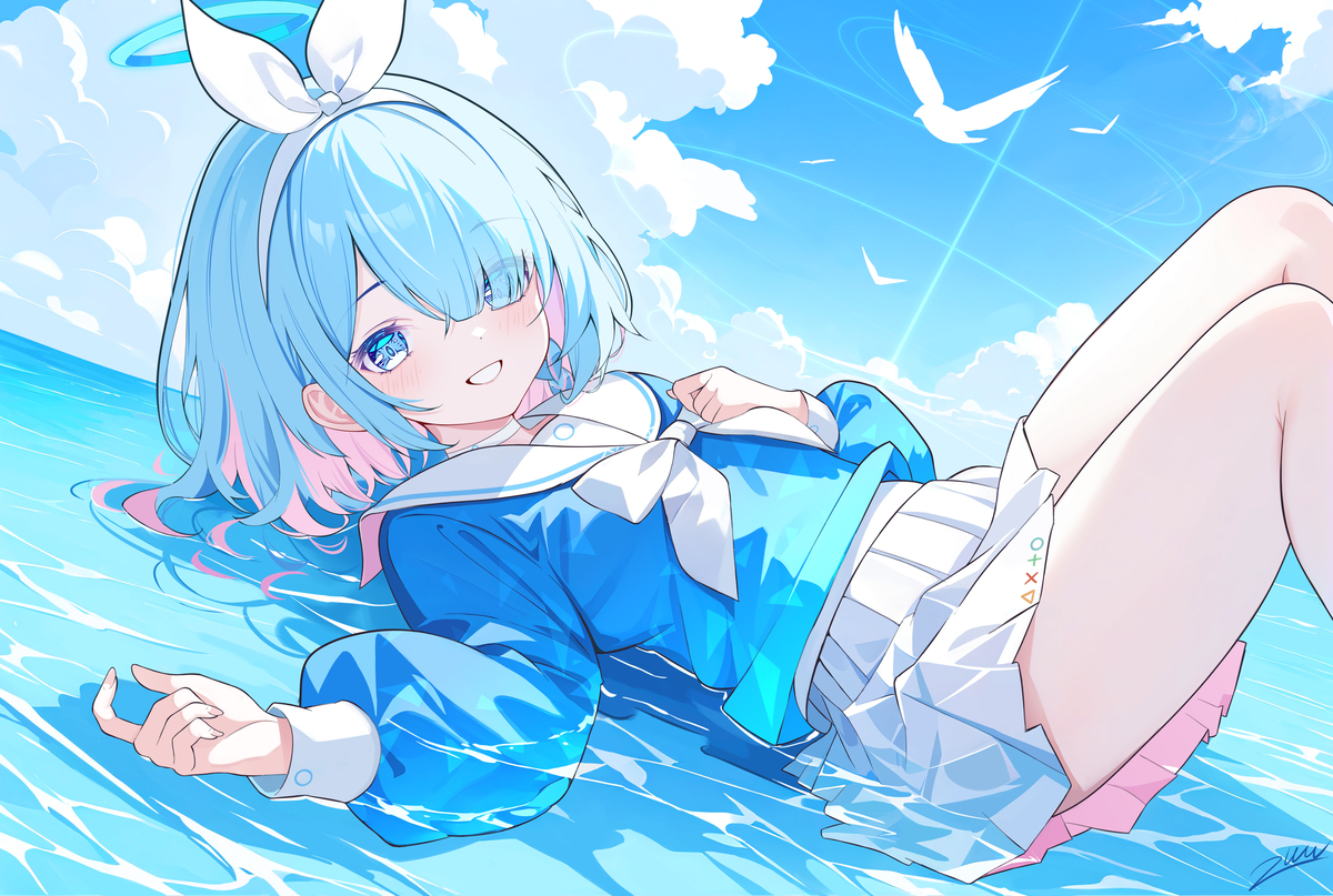 This is a pixiv picture whose title is BlueArchive Summer set 2.