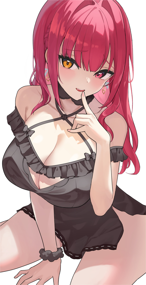 This is a pixiv picture whose title is 「きみたち、どこみてるの？」.