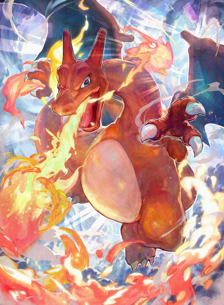This is a pixiv picture whose title is かえんポケモン.