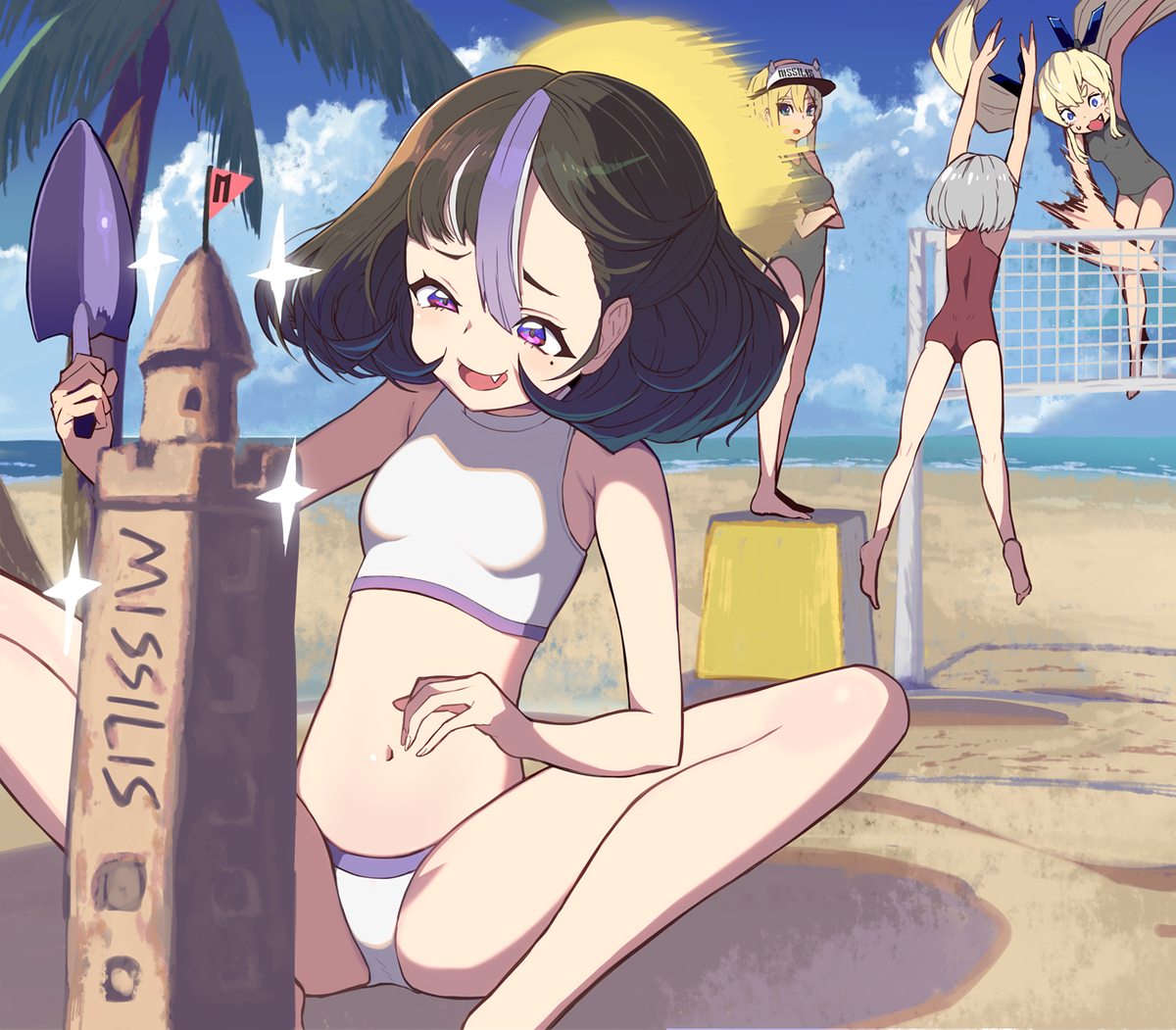 This is a pixiv picture whose title is 夏シュエン(NIKKE).