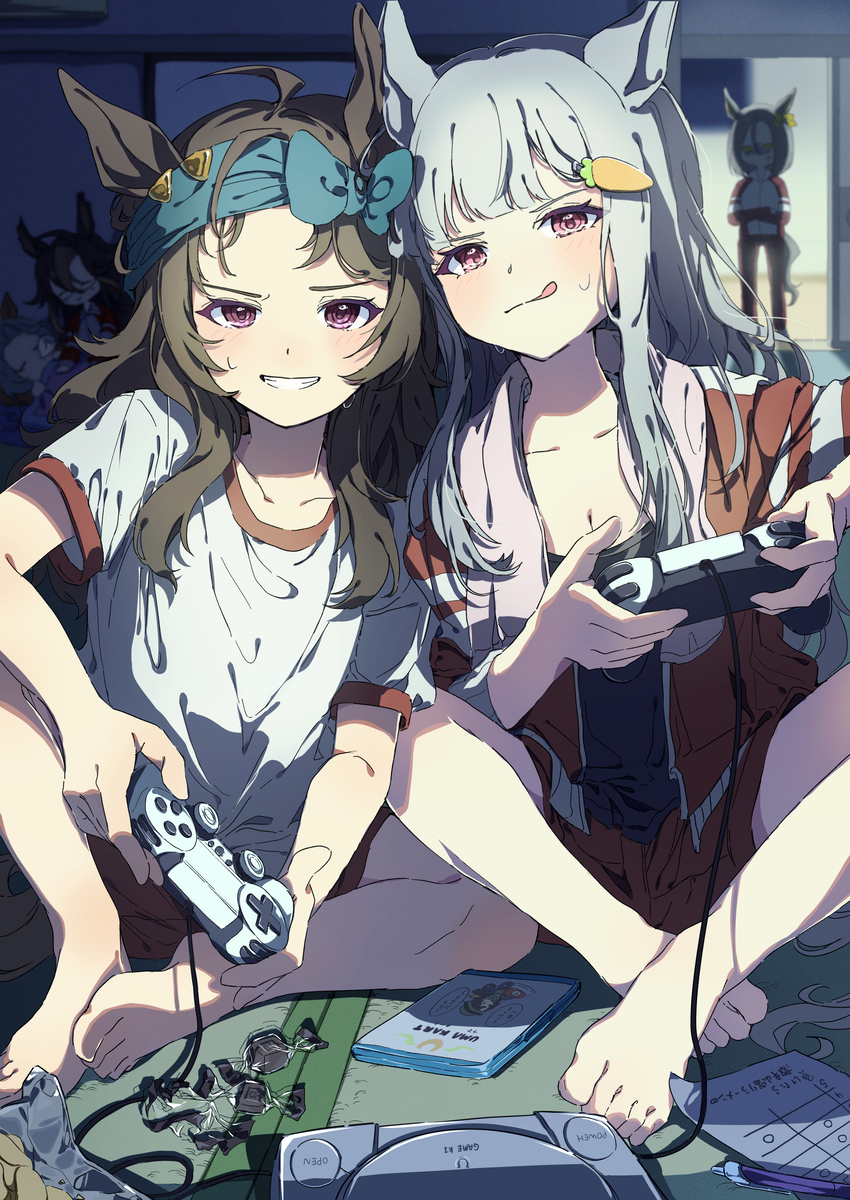 This is a pixiv picture whose title is 夏合宿消灯時間🚢🀄.