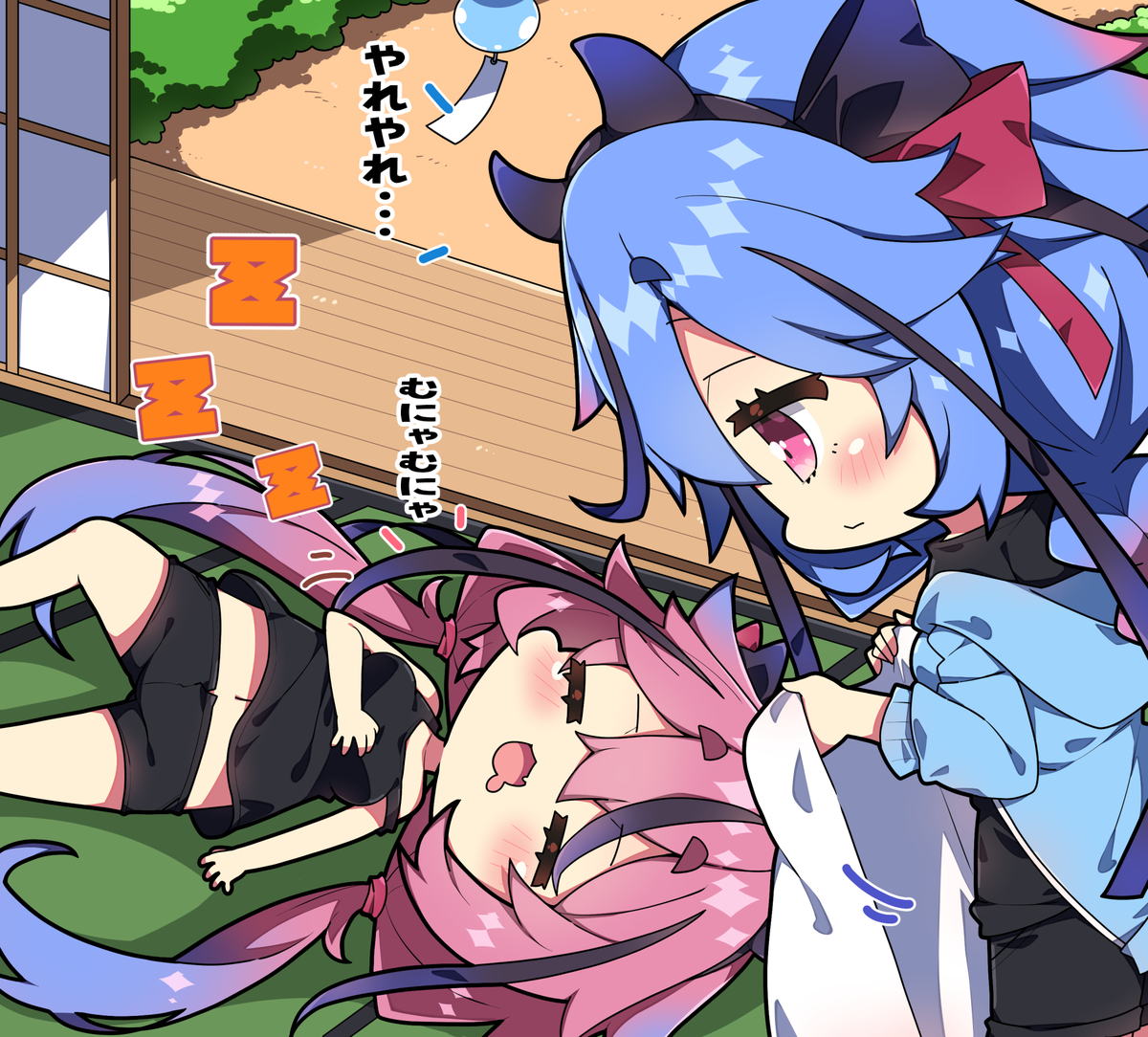 This is a pixiv picture whose title is ヒメちゃんとミコトちゃん。.