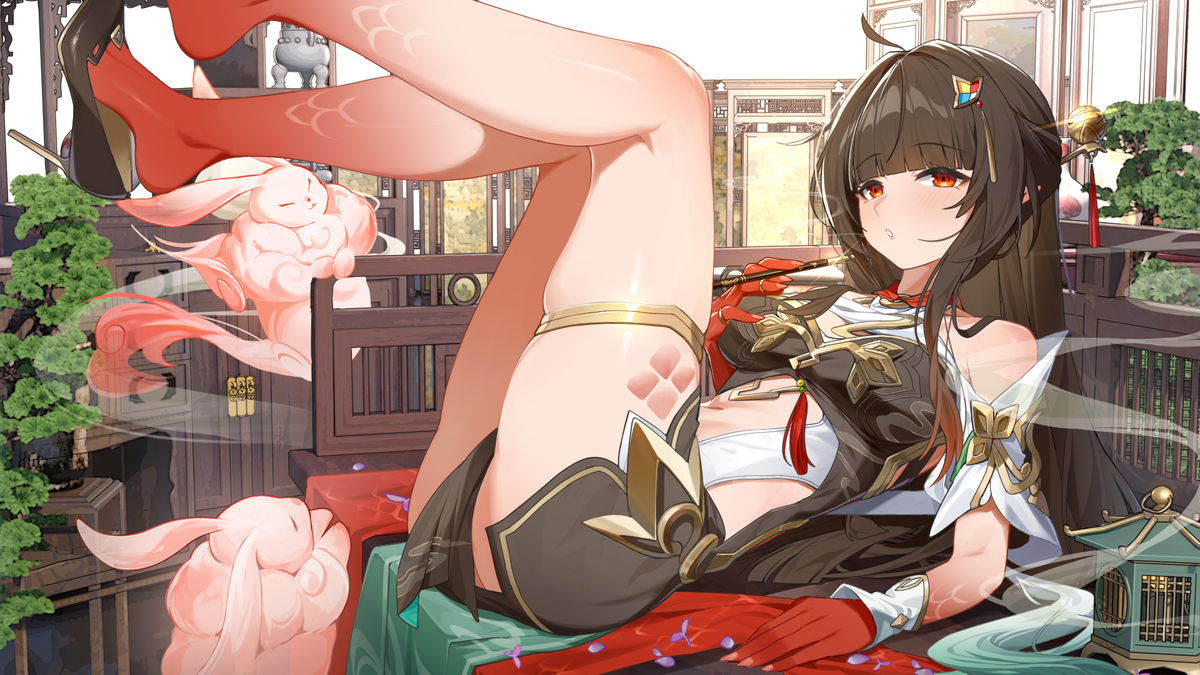 This is a pixiv picture whose title is 灵砂.