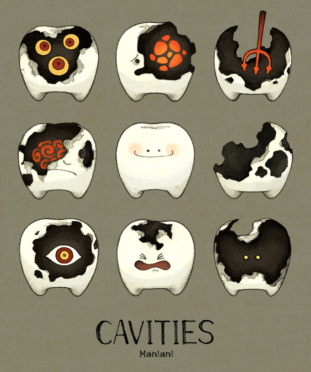 This is a pixiv picture whose title is 虫歯/Cavities.