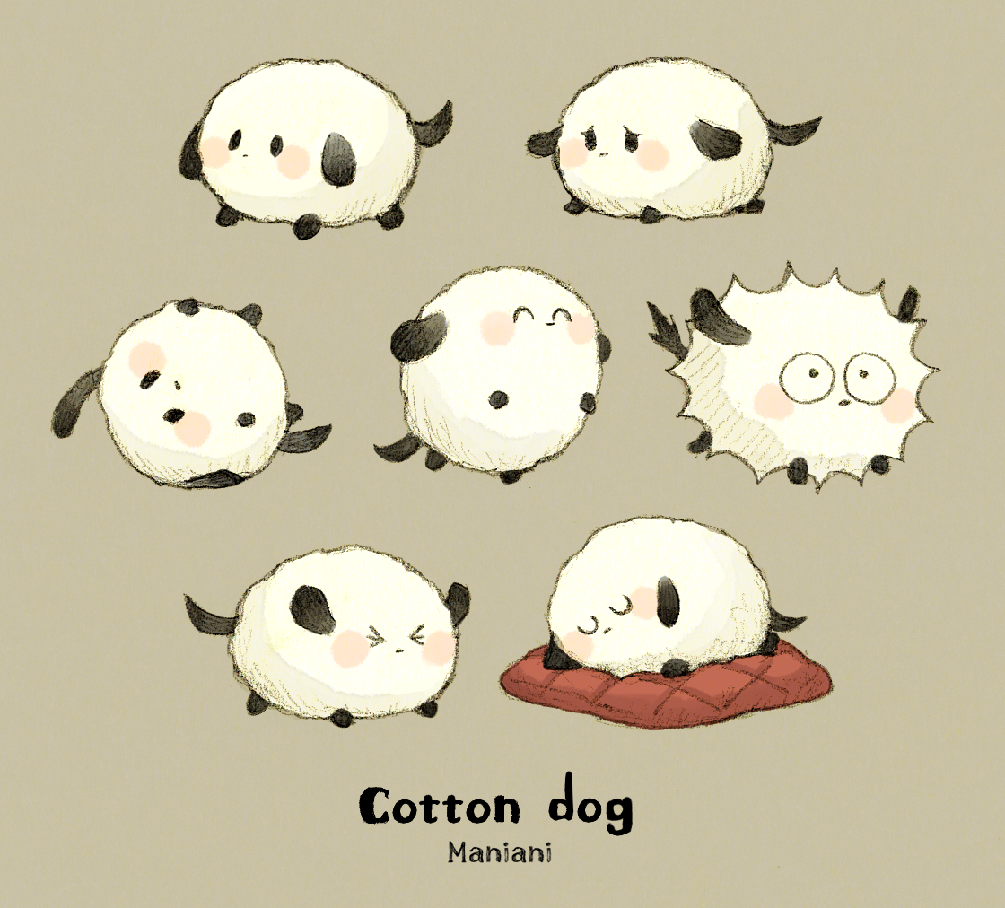 This is a pixiv picture whose title is Cotton dog.