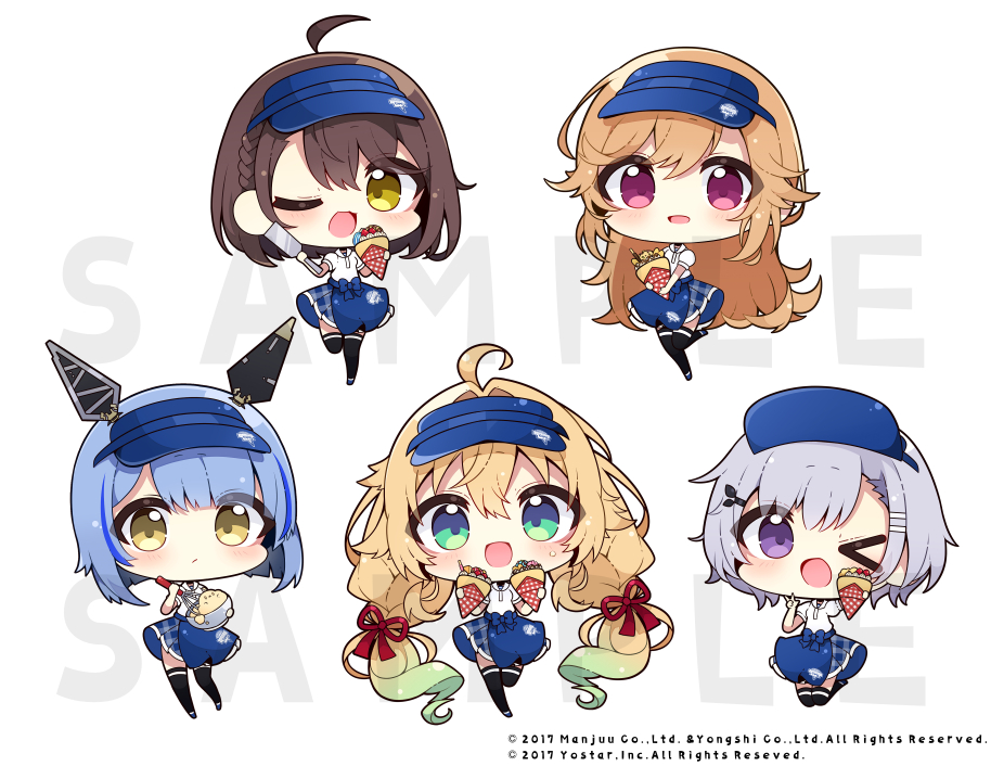 This is a pixiv picture whose title is アズールレーン×マリオンクレープコラボ.