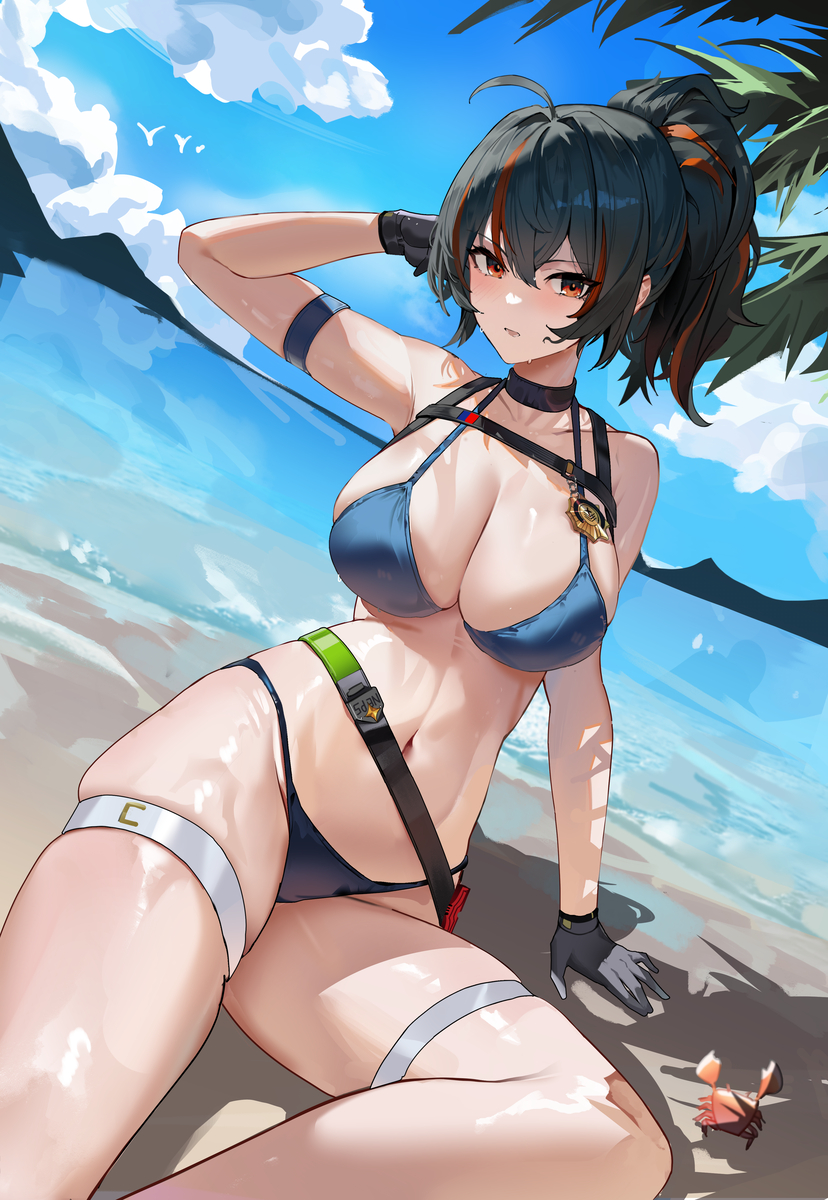 This is a pixiv picture whose title is 朱鳶.
