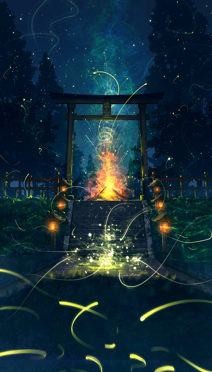 This is a pixiv picture whose title is firefly２.