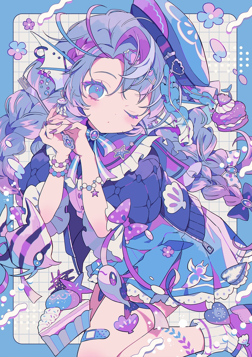 This is a pixiv picture whose title is Mermaid Blue🐟💙.