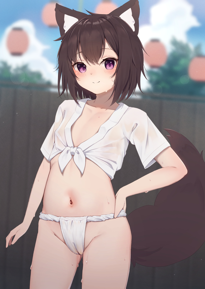 This is a pixiv picture whose title is お祭りきつねちゃん.