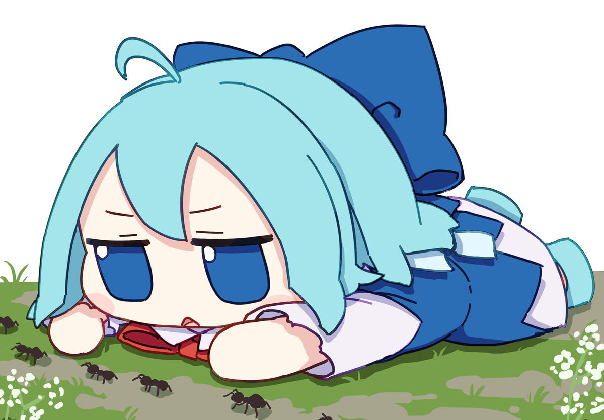 This is a pixiv picture whose title is 蟻さんを見るふもふもちるの.