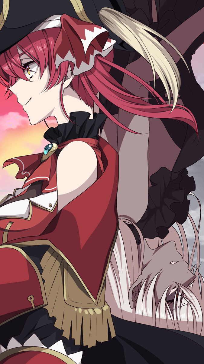 This is a pixiv picture whose title is 「マリン」.