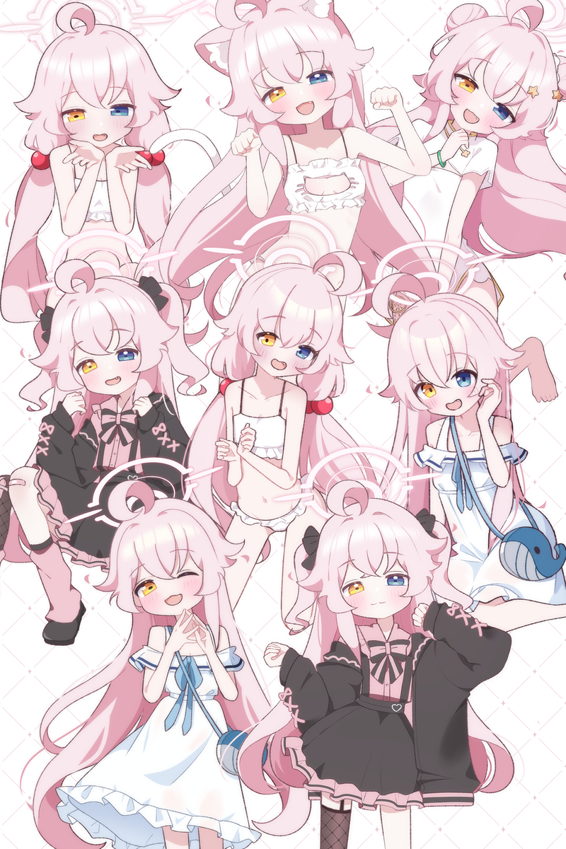 This is a pixiv picture whose title is ホシノちゃんたち.