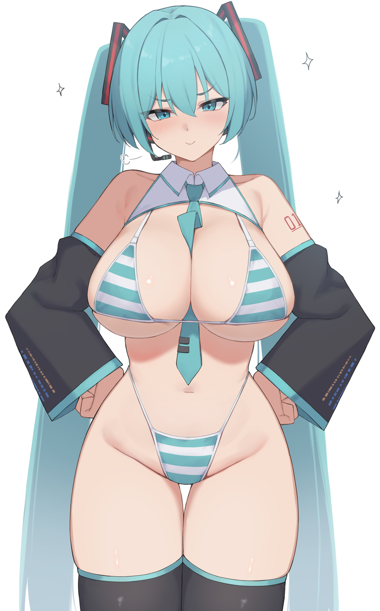 This is a pixiv picture whose title is 初音ミク(特盛).