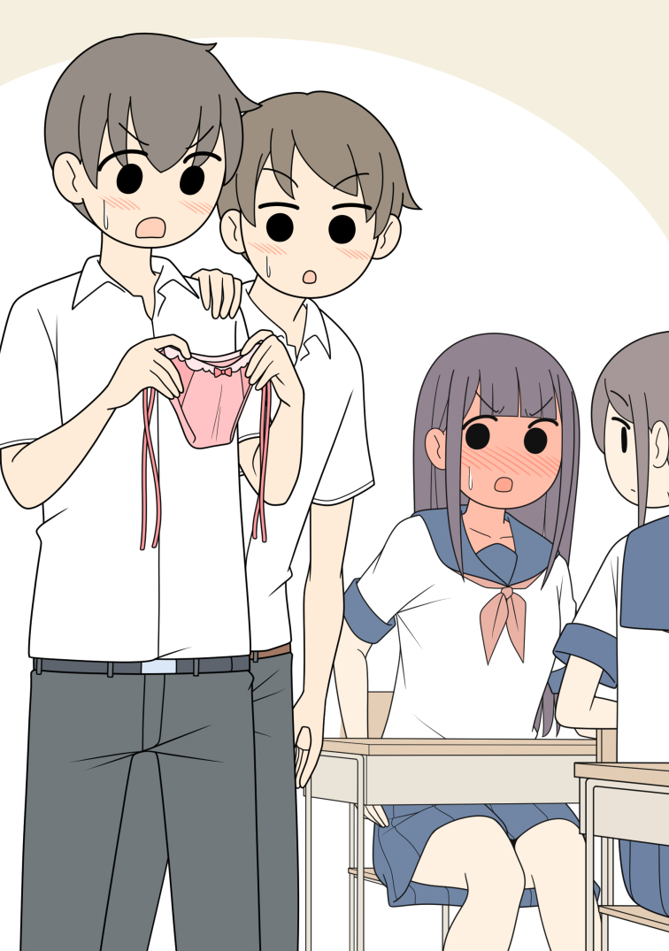 This is a pixiv picture whose title is 「な、なぜこんなものが落ちて…？」（リメイク）.