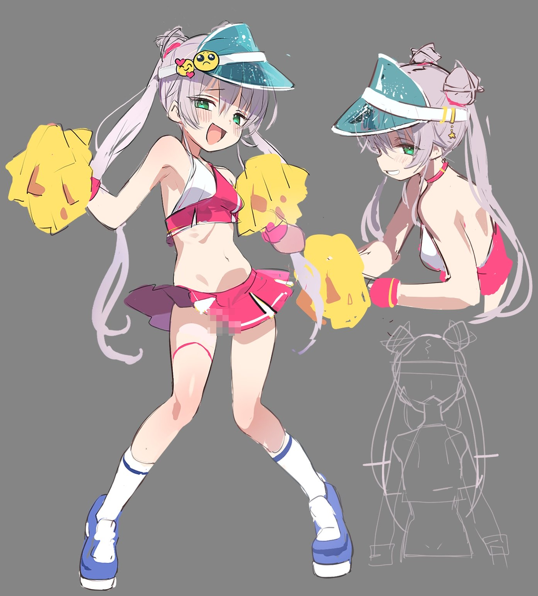 This is a pixiv picture whose title is ノーパンメスガキチアガール.