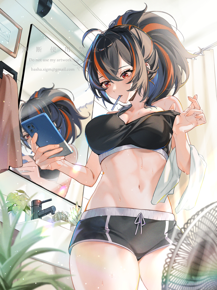This is a pixiv picture whose title is morning routine.