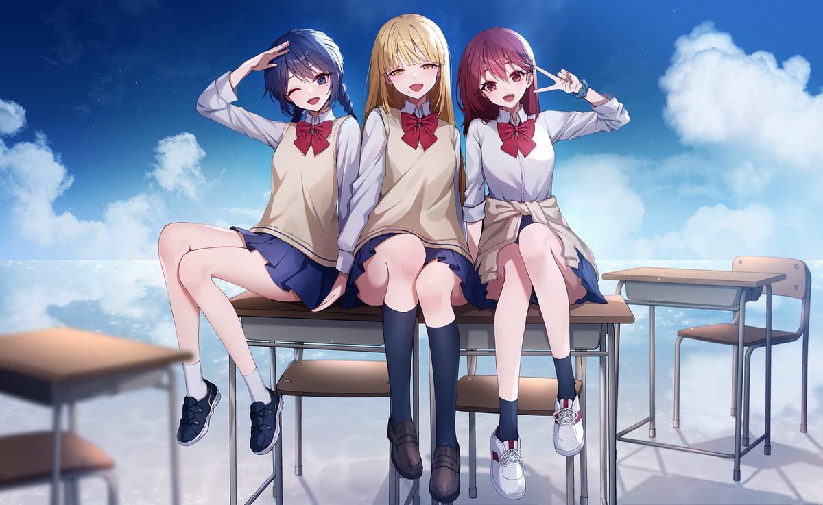 This is a pixiv picture whose title is 青色.