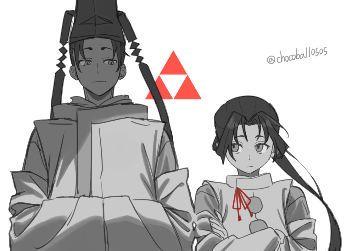 This is a pixiv picture whose title is 逃げ上手の若君.