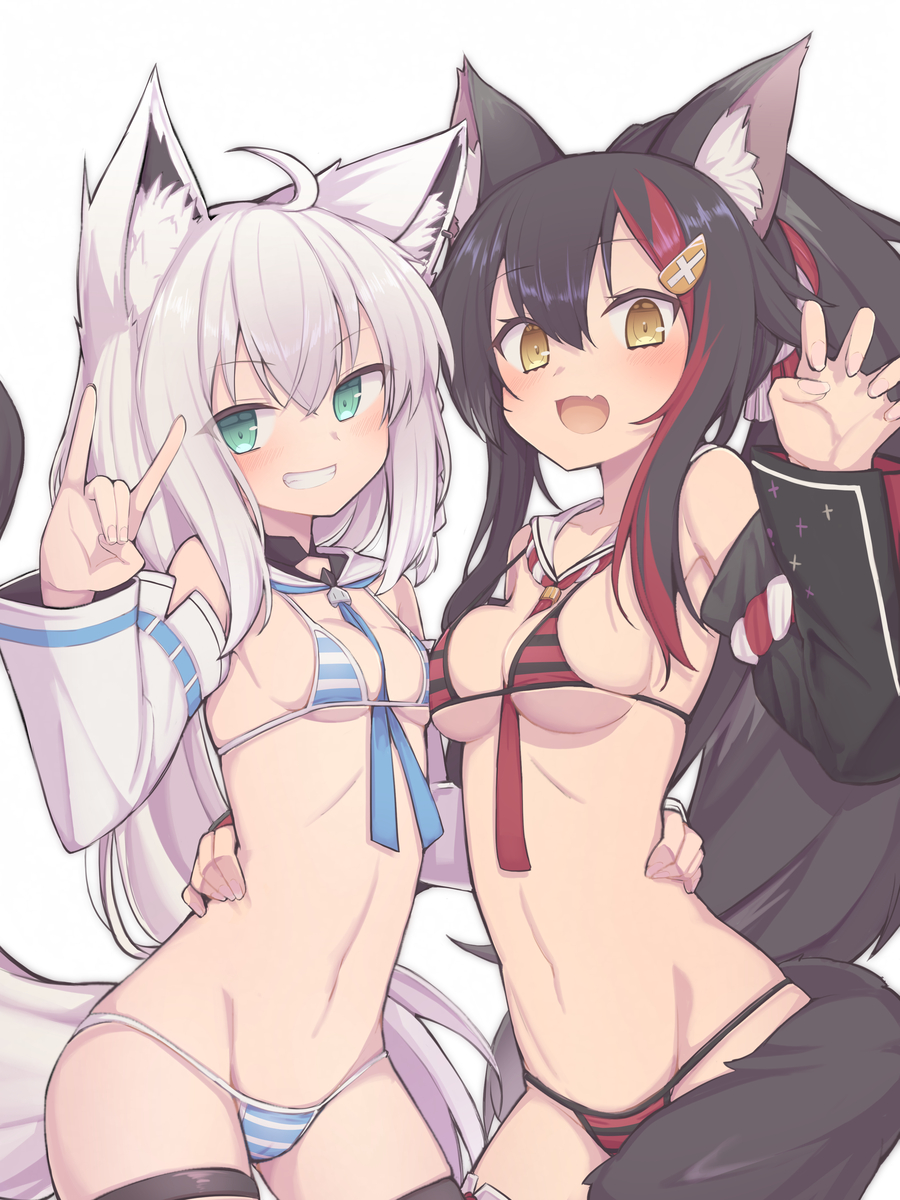 This is a pixiv picture whose title is フブミオ.