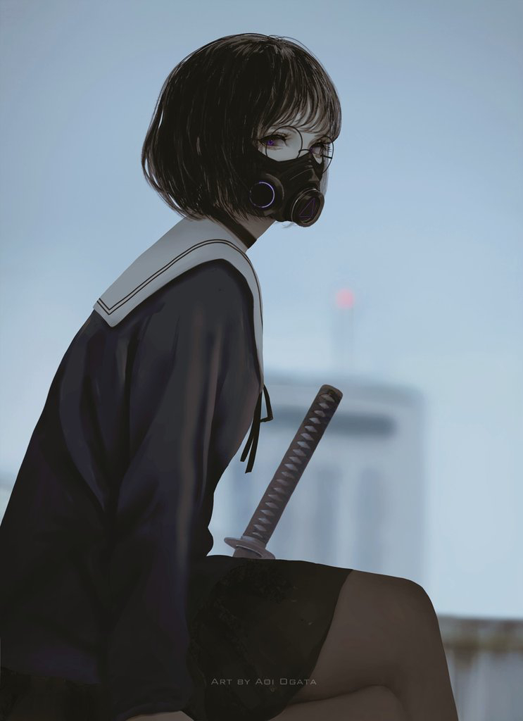 This is a pixiv picture whose title is Highschool girl.