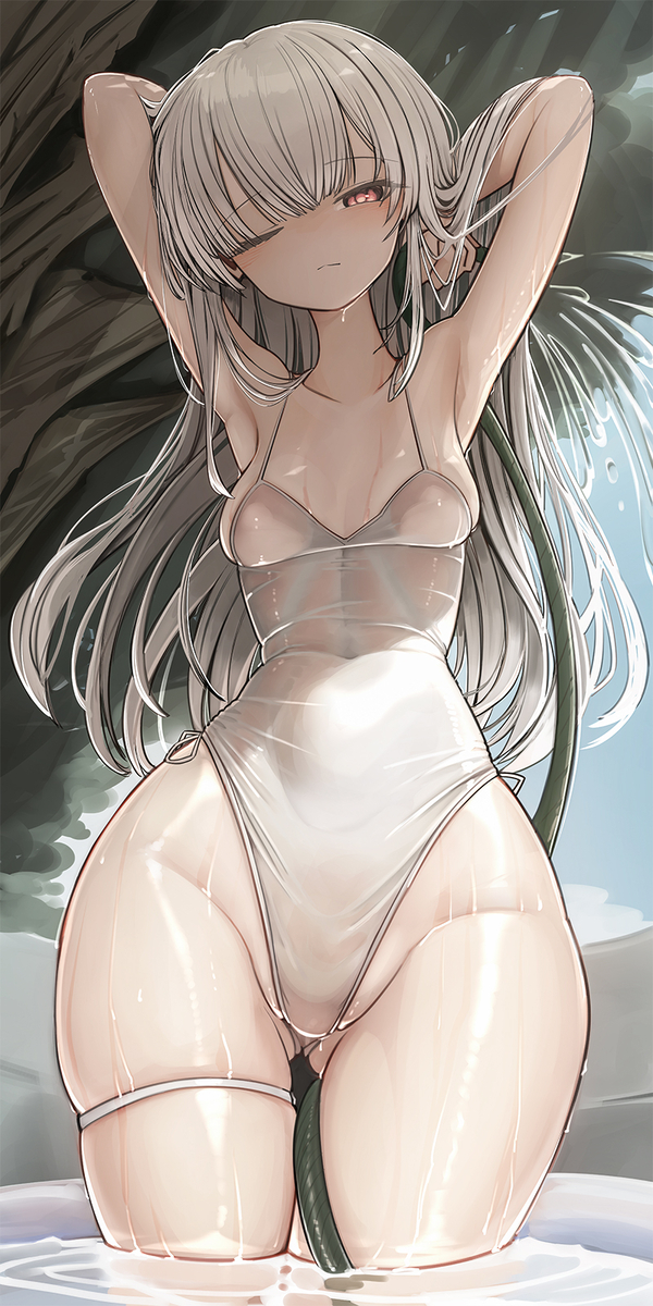 This is a pixiv picture whose title is 水遊び.