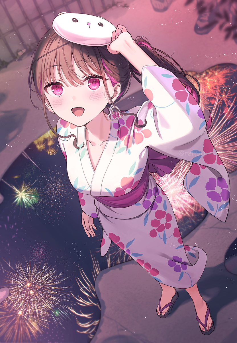 This is a pixiv picture whose title is 花火…！すごく綺麗…！.
