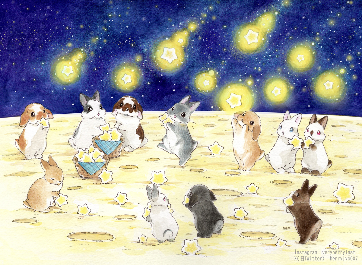 This is a pixiv picture whose title is うさぎさんと七夕の約束.