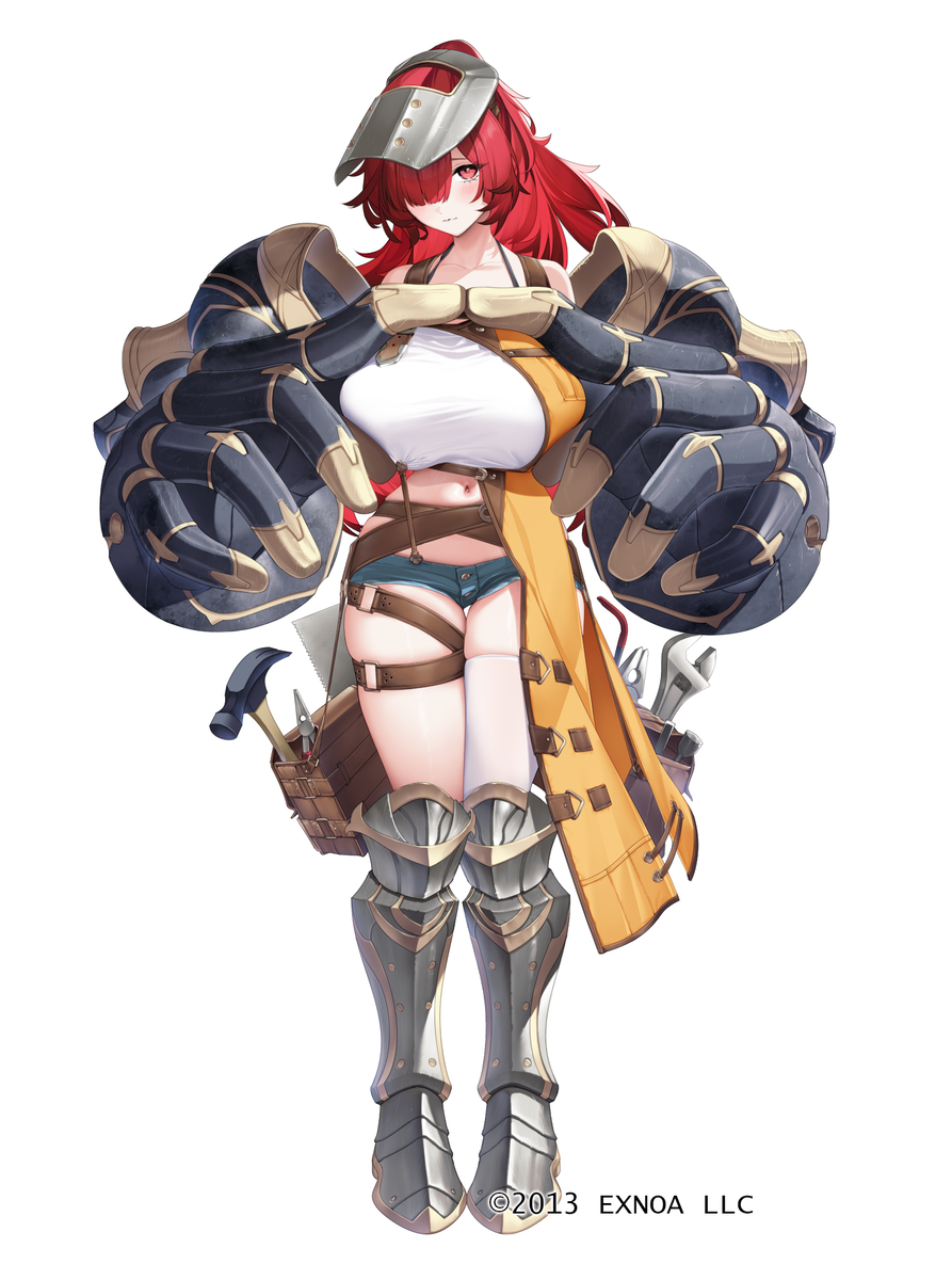 This is a pixiv picture whose title is 【お仕事】『千年戦争アイギス』鉄拳工匠エピウス.