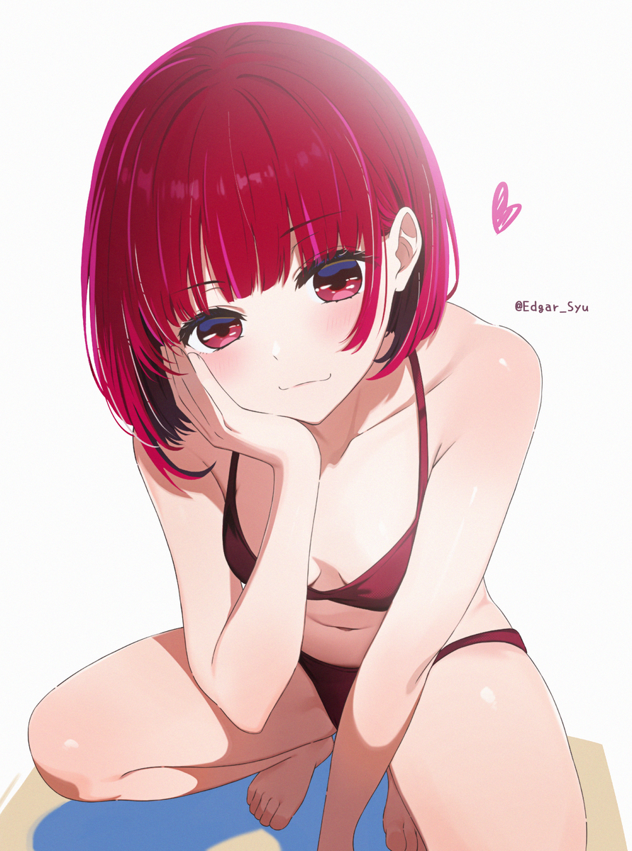 This is a pixiv picture whose title is 「どこ見てるの？」.