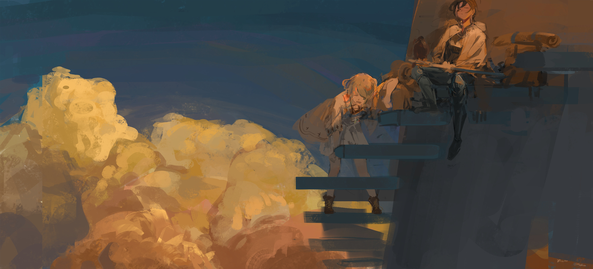 This is a pixiv picture whose title is 塔.