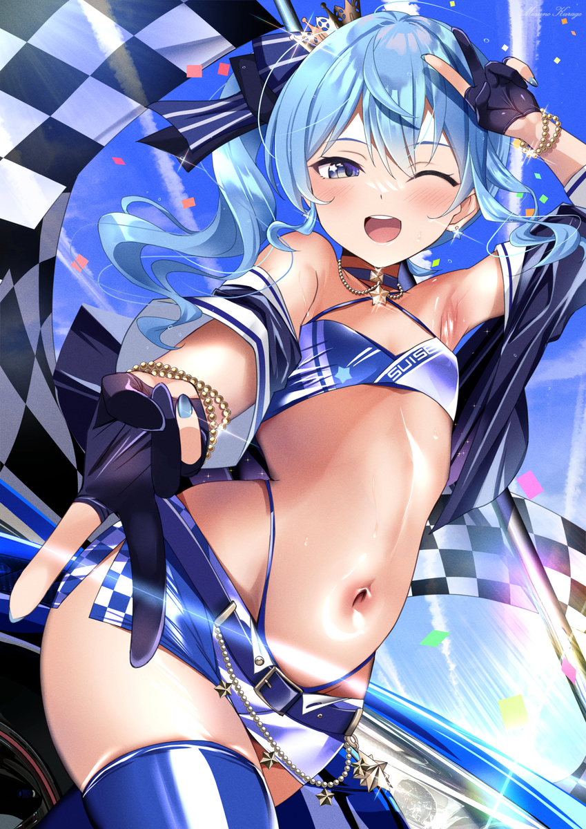 This is a pixiv picture whose title is ホロレースクイーンすいちゃん！.