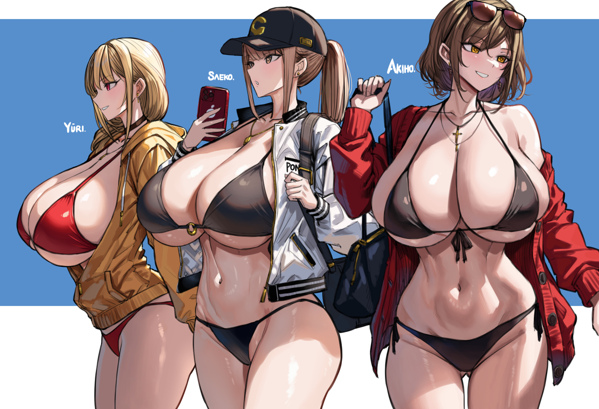 This is a pixiv picture whose title is アラサー3人組.