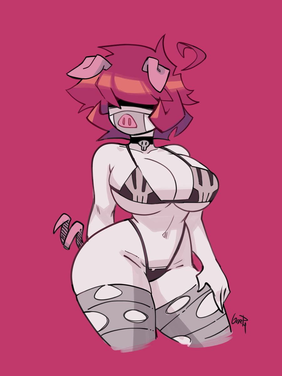 This is a pixiv picture whose title is GAZ the Pig Girl.