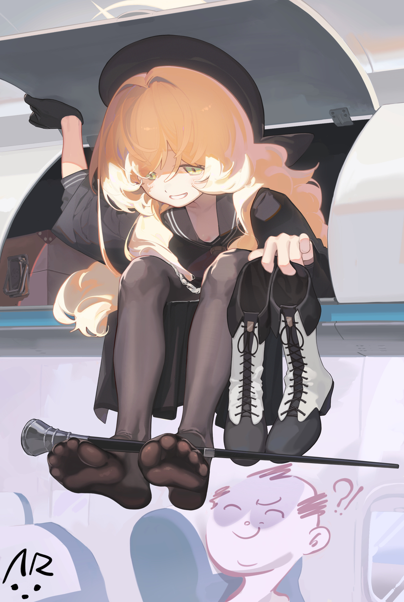 This is a pixiv picture whose title is \( ｀∀´)ヘ👢.