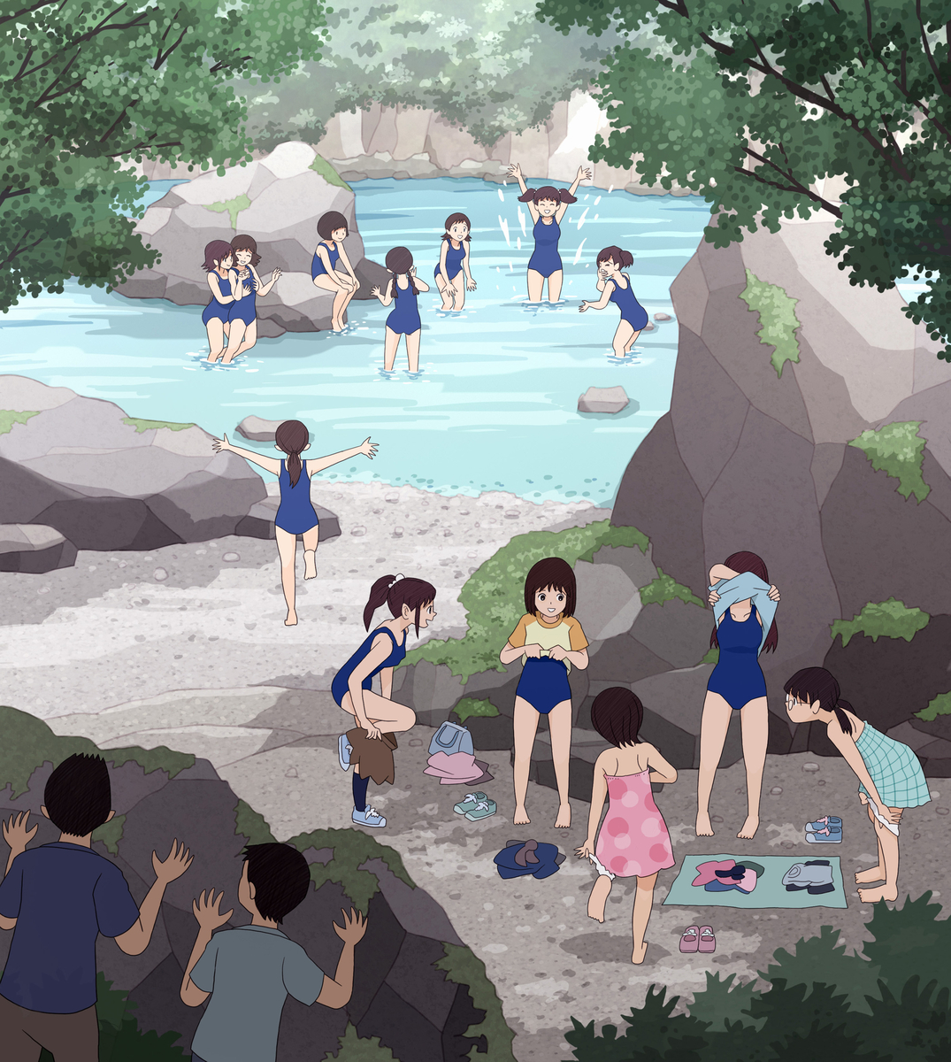 This is a pixiv picture whose title is 夏の思い出.