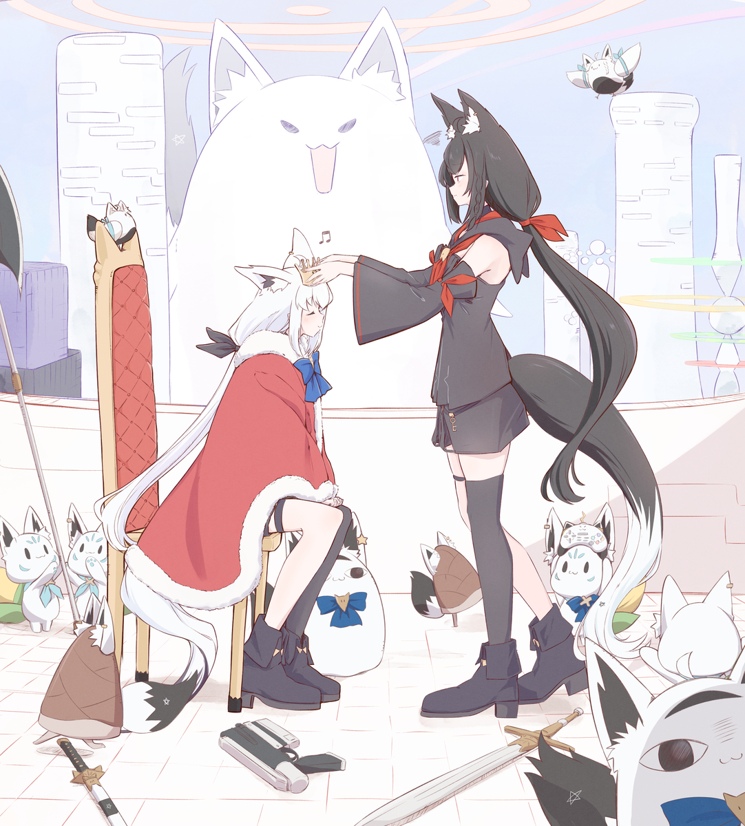 This is a pixiv picture whose title is 今日も平和👑.