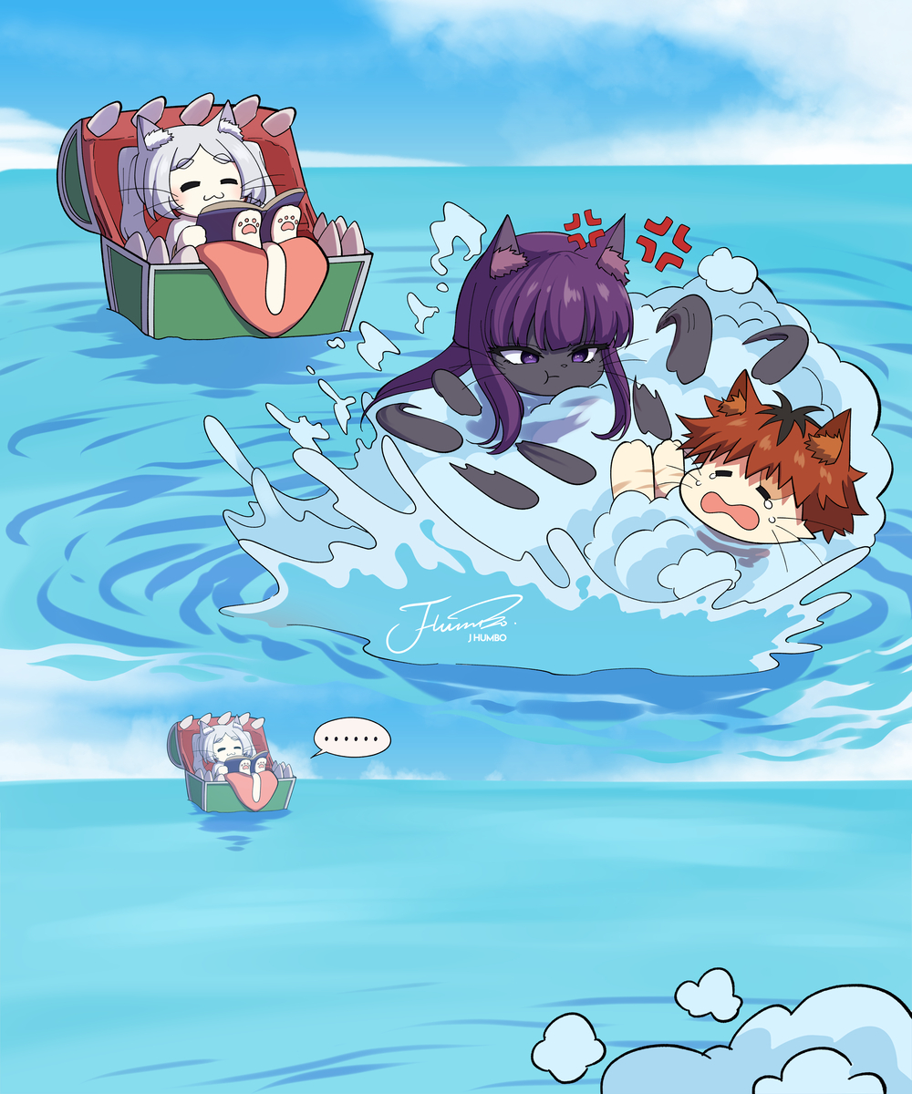 This is a pixiv picture whose title is 🐱💬🐱💥🐱.